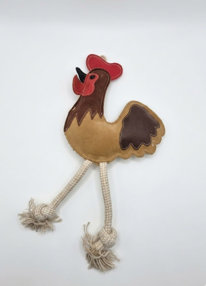 Hondenspeeltje in de vorm van een haan