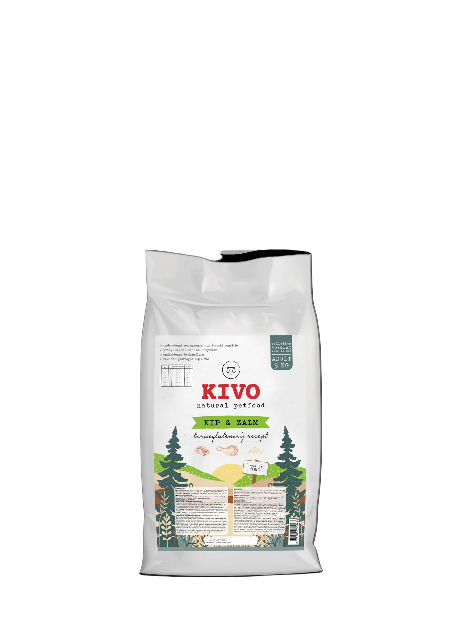 Kivo - Kip & Zalm - Tarweglutenvrij 5 kilo
