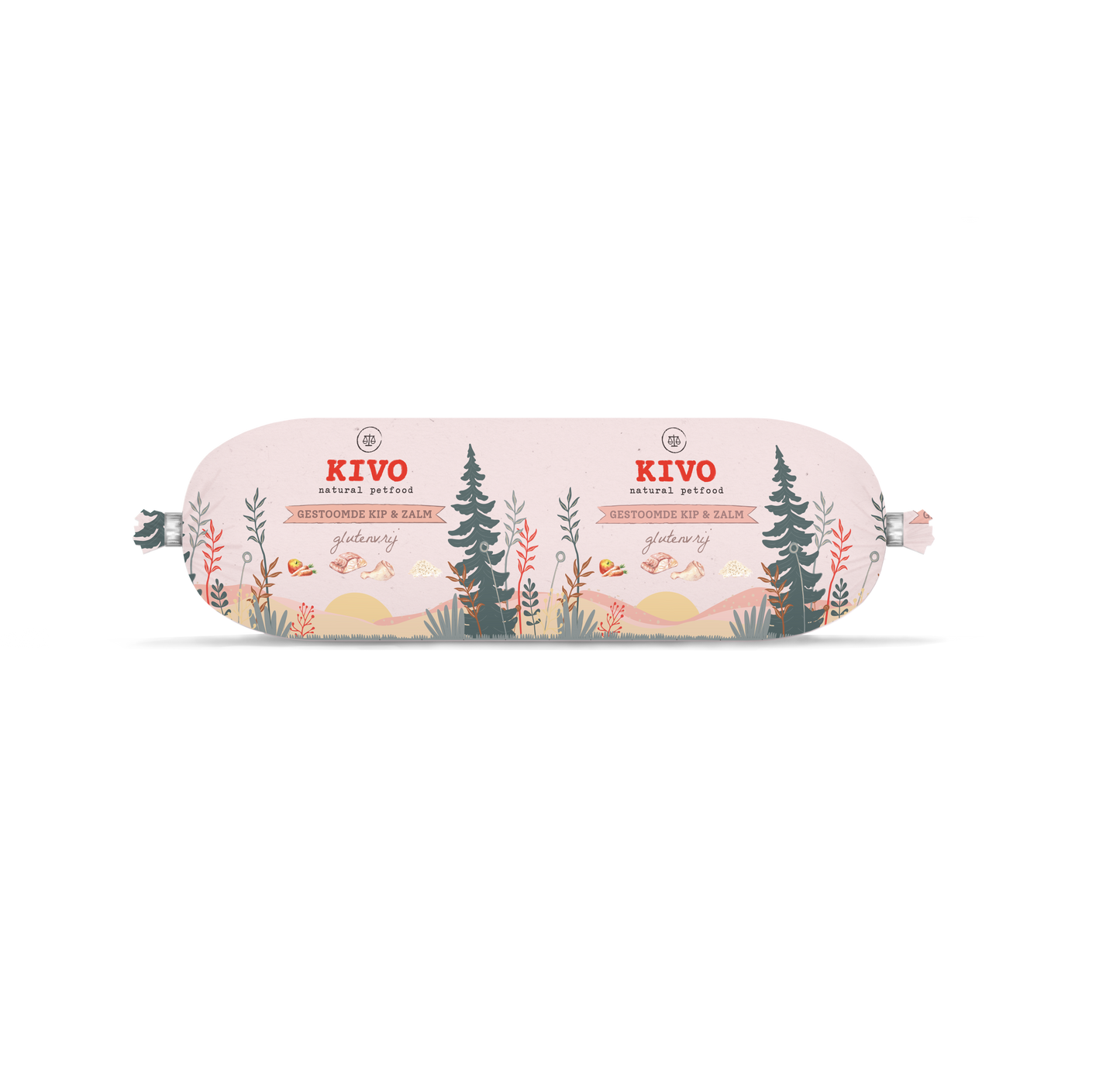 Kivo - Gestoomde Kip & Zalm 600 gram