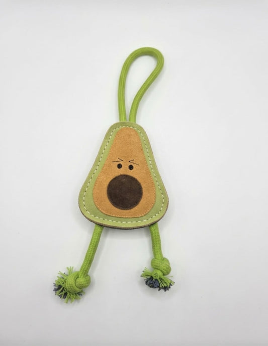 Hondenspeeltje in de vorm van een avocado