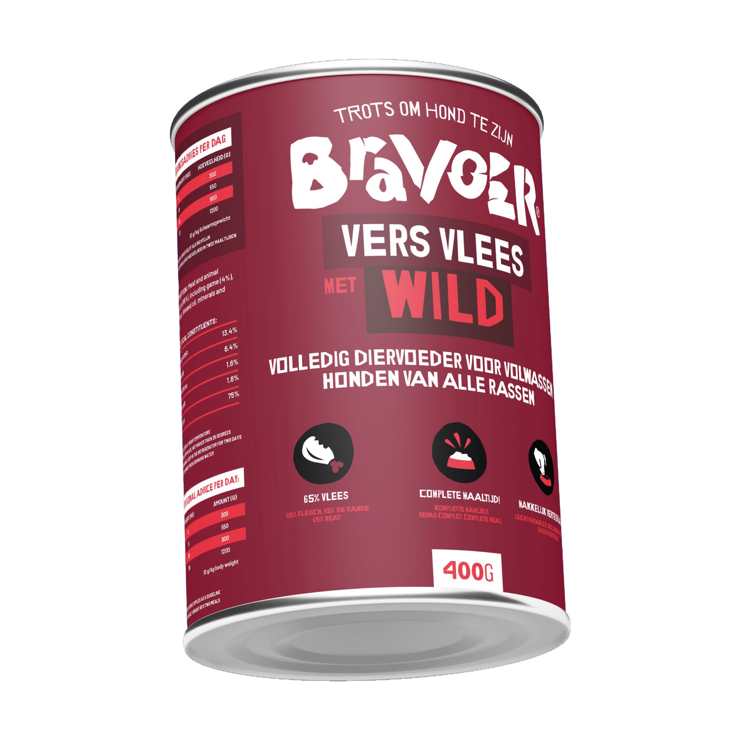 Bravoer Blikkie met Wild 400 gram