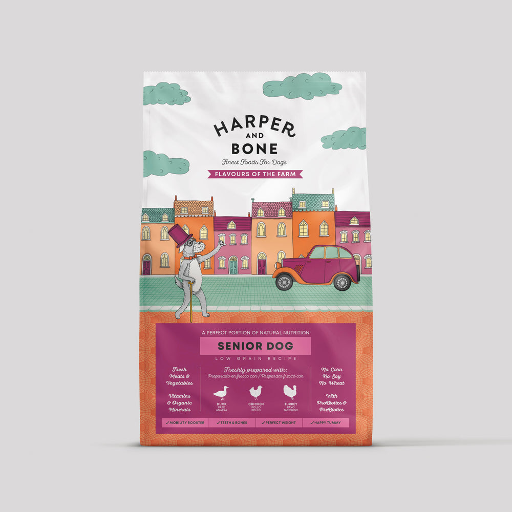 Harper and Bone Hond - Flavours of the Farm Senior/Light (all breeds)
