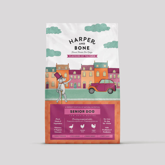 Harper and Bone Hond - Flavours of the Farm Senior/Light (all breeds)