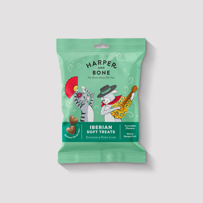 Harper and Bone Iberian Soft Treats smaak kip en varken voor kat en hond