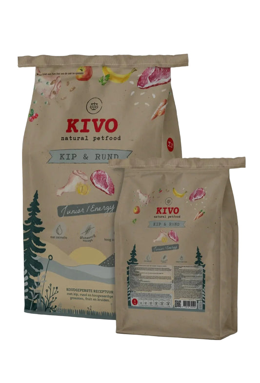 Kivo - Kip & Rund - Junior/Energy 14 kilo (glutenvrij)