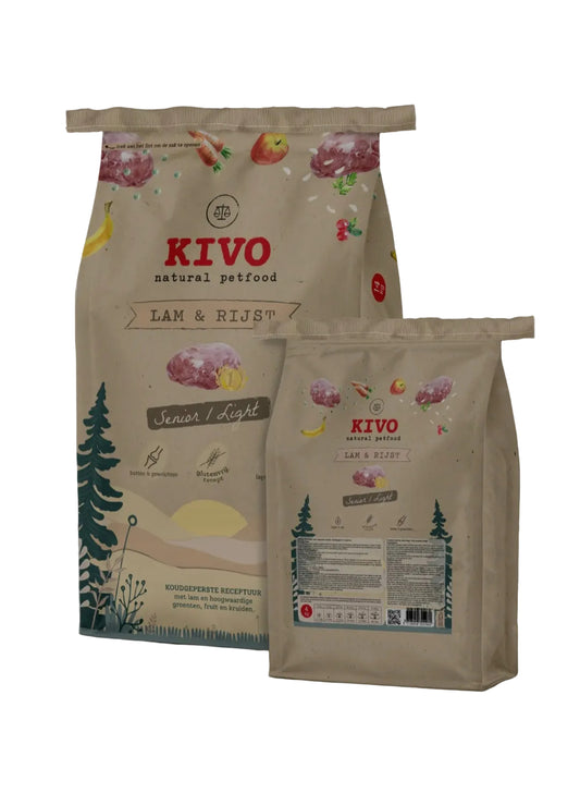 Kivo - Lam & Rijst - Senior/Light 14 kilo (glutenvrij)