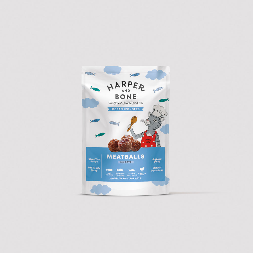 Harper and Bone Kat - Ocean Wonders Meat Balls (vlees) 85 gram