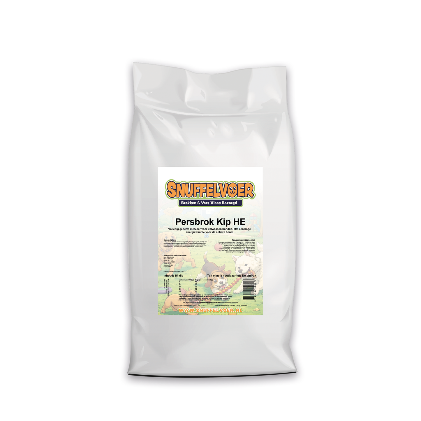 Persbrok Kip HE 15 kilo (glutenvrij)