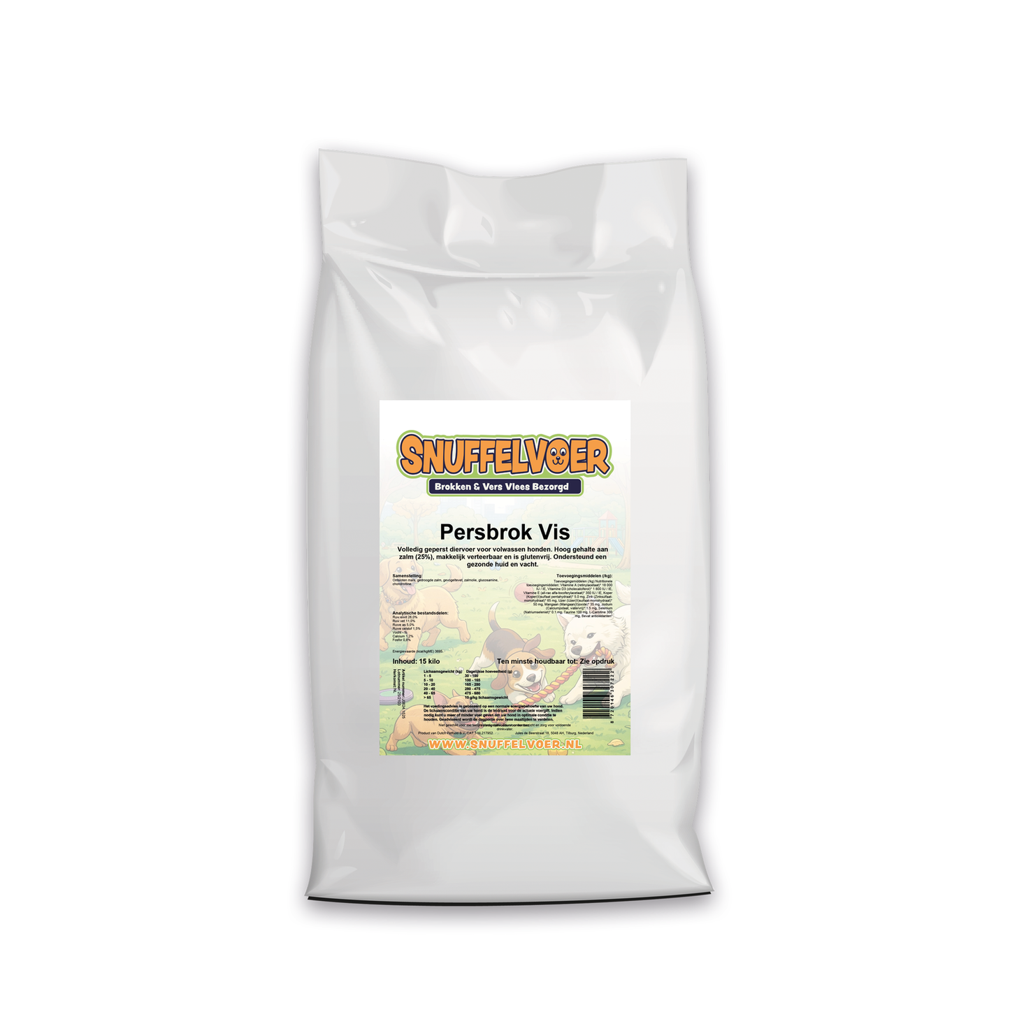 Persbrok Vis 15 kilo (glutenvrij)