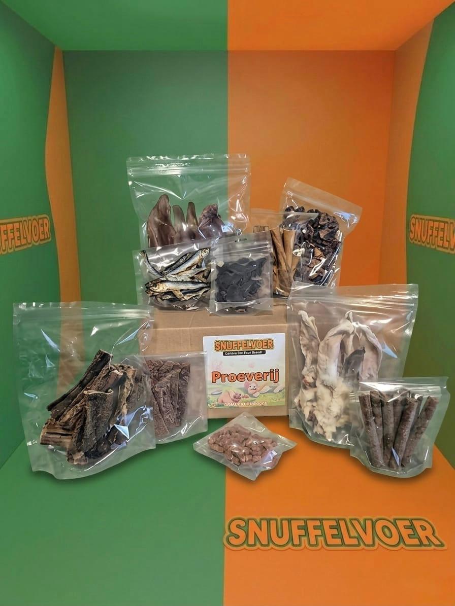 Snackbox voor honden die verschillende snacks uit willen proberen