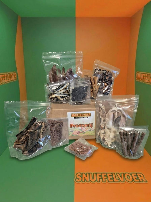 Snackbox voor honden die verschillende snacks uit willen proberen