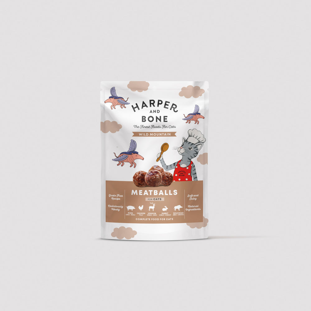 Harper and Bone Kat - Wild Mountain Meat Balls (vlees) 85 gram