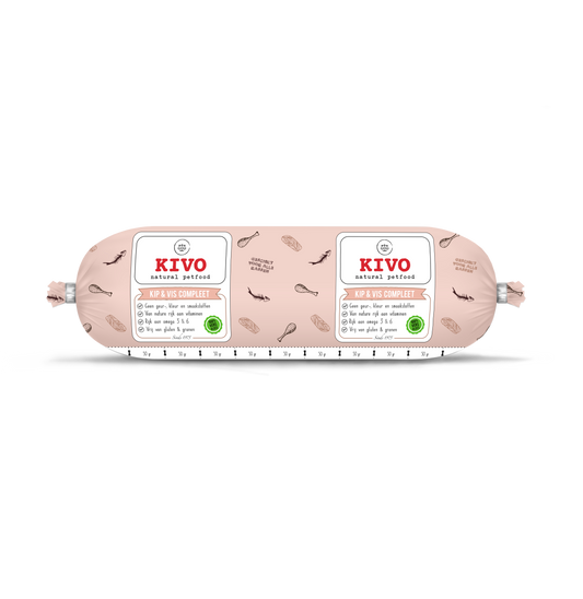 Kivo - Kip & Vis Compleet 500 gram (vers vlees)