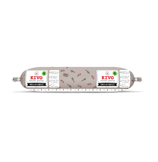 Kivo - Rund en Kip Compleet 250 gram (vers vlees)