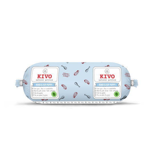 Kivo - Rund & Kip Puppy Compleet 1000 gram (vers vlees)