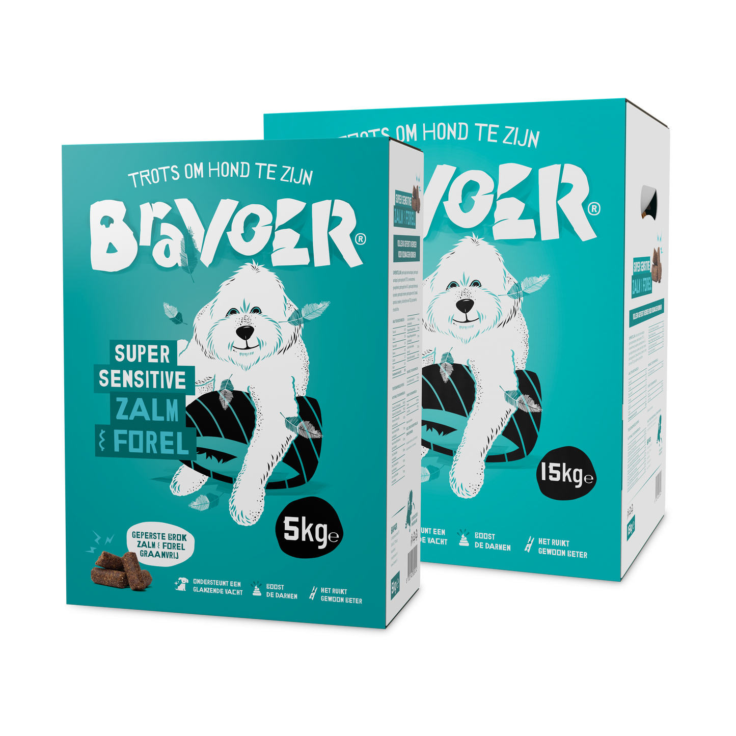 Bravoer Super Sensitive Zalm & Forel (Geperst) (graanvrij)