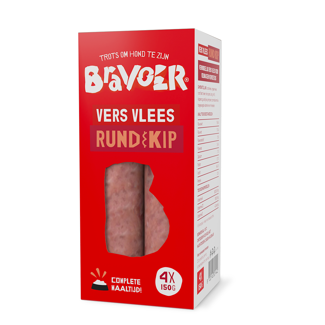 Bravoer Rund & Kip (vers vlees)